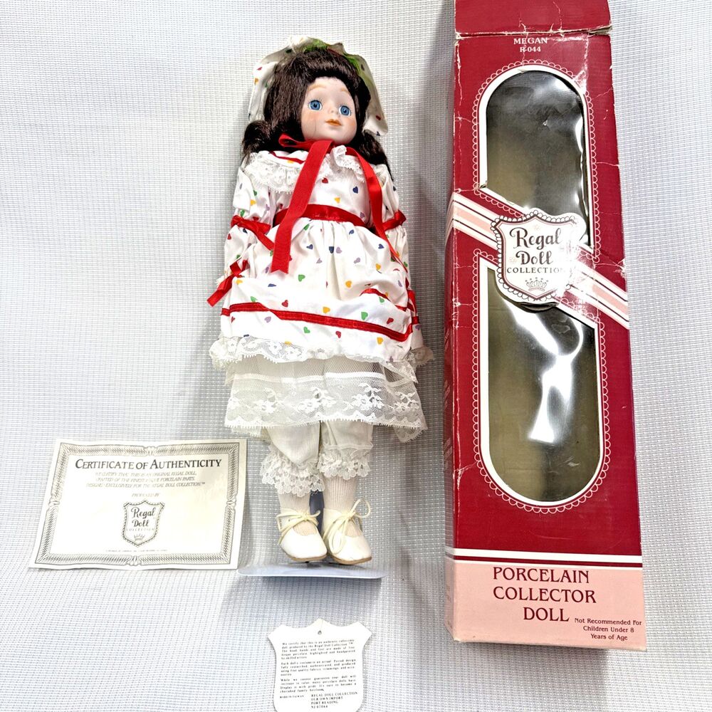 Vintage Regal Doll Collection Megan Porcelain Bisque Doll R-044 Soft Body